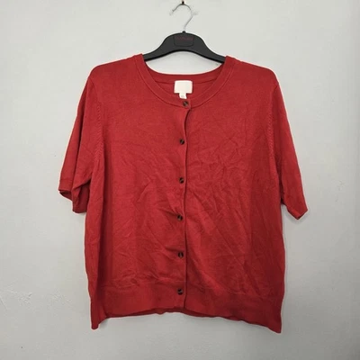 H&M red button up cardigan size XL (extra large) - Image 1 of 4