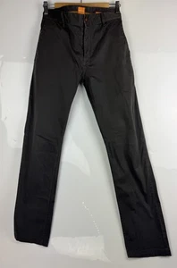 Chinos ajustados de algodón elástico gris oscuro 36W 34L Hugo Boss para hombre - Imagen 1 de 7