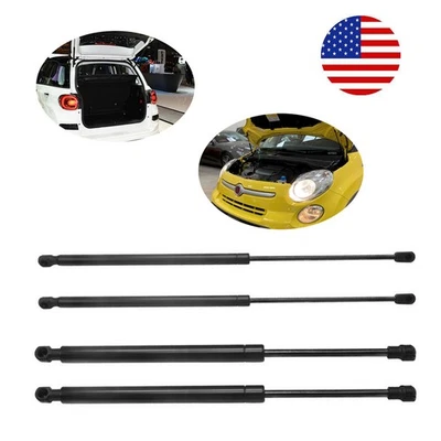 For 14-20 Fiat 500L Front Bonnet Hoods+Rear Trunks Tailgate Liftgate Gas Struts - Image 1 of 4