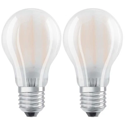2 lampadine a filamento LED Osram forma di lampadina 7,5 W = 75 W E27 opache 1055 lm bianco caldo - Immagine 1 di 4