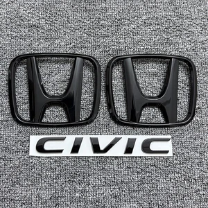 Front Grille Trunk Black Emblem For Honda Civic Si 2016-2021 Touring Coupe 2Door - Picture 1 of 6