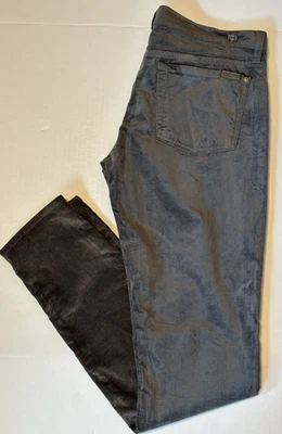 7 PARA TODA LA HUMANIDAD MUJER TERCIOPELO EL PANTALÓN AJUSTADO VERDE OLIVA TALLA 29 Foto 1 de 4