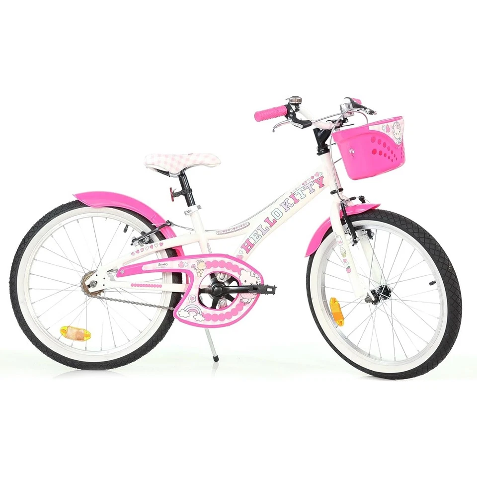 BICI BICICLETTA HELLO KITTY 20" DINO BIKES PER BAMBINA CON CESTINO ANTERIRORE RO - Immagine 1 di 4