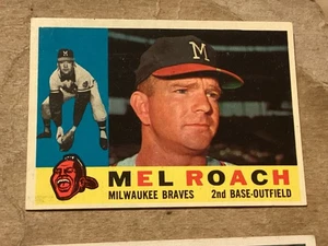 1960 TOPPS #491 MEL ROACH BRAVES - Near Mint - Great Corners - No Creases - - Picture 1 of 2