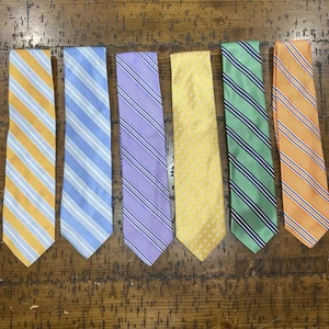 BREUER Cravatta Uomo Seta Lotto di 6 Righe Multicolore Made In Italy 60” (5) - Foto 1 di 17