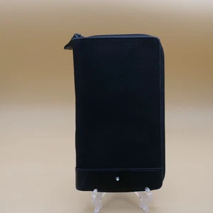 MONTBLANC Herren Damen Lange Geldbörse Night Flight Travel Weiß Stern Leder - Bild 1 von 9