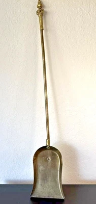  Juego de herramientas para chimenea de metal latón tono dorado pala 32 pulgadas de largo de colección Foto 1 de 4