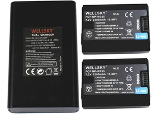 2 Baterías Compatibles NP W235 1 BC W235 Doble Tipo C USB Rápido Compatible Cha - Imagen 1 de 10