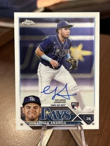 Autógrafos de novato cromados Topps 2023 #RAJAR Jonathan Aranda radiocontrol - Imagen 1 de 2