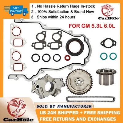 Kit de cadena de distribución bomba de aceite de alto volumen para Chevrolet Tahoe GMC 2006-17 5,3 L 6,0 L Foto 1 de 4