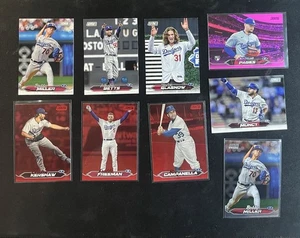 2024 Topps Stadium Club Baseball Lot of 9 LA Dodgers CHROME RED FOIL RC ROOKIE - Picture 1 of 5