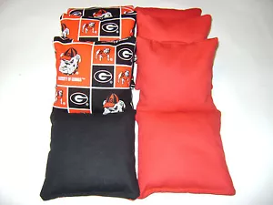 GEORGIA BULLDOGS UGA BOLSAS DE FRIJOLES CORNHOLE BAGGO PUERTA TRASERA JUEGO DE PRIMERA CALIDAD sp - Imagen 1 de 1
