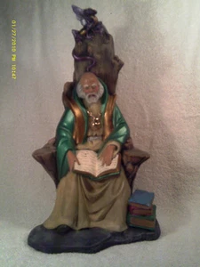 (M8) [ONE OF A KIND] 13" BEAUTIFUL HAND PAINTED FIGURINE 24K GOLD - Picture 1 of 8