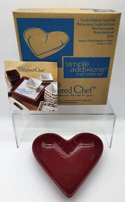 2006 Pampered Chef Simple Additions 6in Valentine HEART DISH Red #2076 NEW - Image 1 of 4