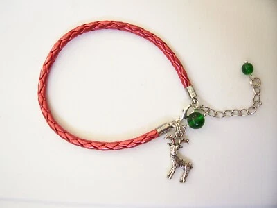 Pulsera de reno para mujer, brazalete, ajustable, cierre de langosta, cadena extensora Foto 1 de 4