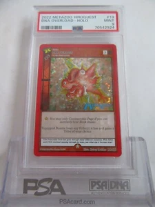 PSA 9 DNA Overload Full Holo #19 Limited CD Promo Card MetaZoo Hiroquest Goldin! - Picture 1 of 6