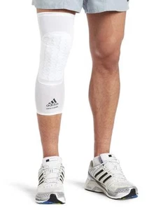 NWT Adidas Men's Techfit Basketball Padded Compression Knee Sleeve - White - Picture 1 of 2