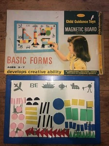 Vintage Playcraft Magnetic Board M.9855 Basic Forms Child Guidance Toys Age 3-7 - Picture 1 of 8