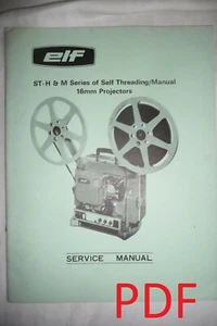 Instructions MANUAL for cine projector ELF ST-H & M 16mm self threading Email/CD - Picture 1 of 3