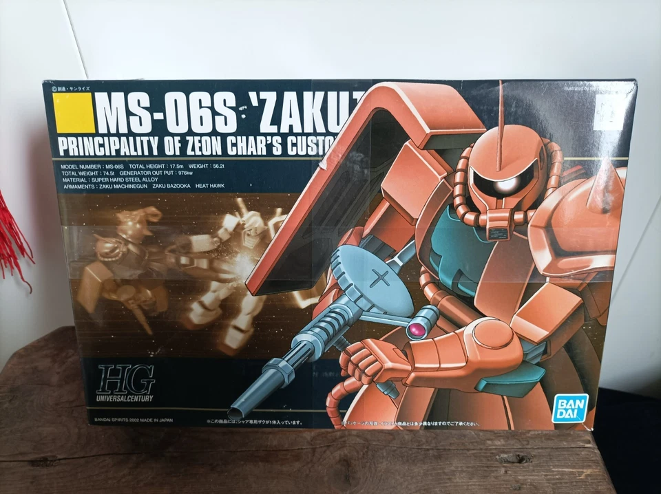 Maquette Figurine Ms-06S Zaku II Rouge Zeon 1/144 Bandai boite neuve 2002 GUNDAM - Photo 1/4
