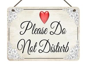 Metal Do Not Disturb Hanging Sign Hand Made Can be customised Gift Present Door - Picture 1 of 2