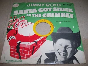 JIMMY BOYD- SANTA GOT STUCK IN THE CHIMNEY- HOLIDAY 45, COLUMBIA J4-183 (VG/VG+) - Picture 1 of 4
