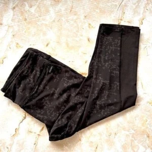Jockey black/silver geometric women's workout leggings size Large - Picture 1 of 10