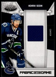 2010-11 Panini Certified Fabric of the Game Henrik Sedin 020/250 Vancouver