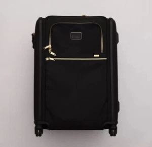Tumi Alpha 3 Luggage Short Trip Expandable 4 Wheeled Packing Case in Black Gold - Picture 1 of 23