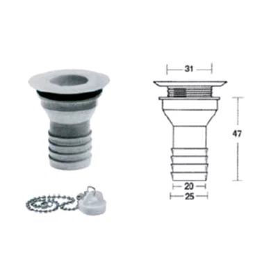 SIFI Piletta Scarico Diritta Dritta Foro Lavello 31 Tubo 25
