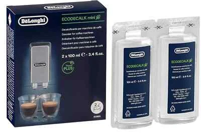 DeLonghi Descaler Cleaner EcoDecalk Coffee Machine - 2 X 100ml Genuine - Image 1 of 2