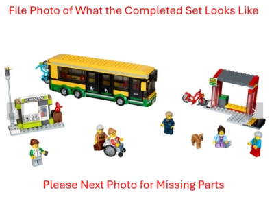 Lego City 60154 Bus Station No Box No Instructions 72.4% Complete - Image 1 of 2