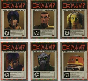 Star Wars Galaxy 2018 Complete Wanted Posters Chase Card Set P1-6 - Picture 1 of 1