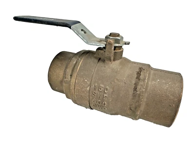 NIBCO Bronze Ball Valve 2-1/2" 150-SWP / 600-WOG Solder End, Lever Operated - Image 1 of 4