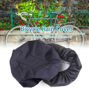 Waterproof Bike Seat Cover Bicycle Saddle Plastic Elastic Rain Cover Protective - Picture 1 of 10