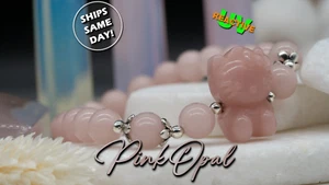 Handmade Jewelry Pink Opal Crystal Hello Kitty Bracelet Girls Birthday Present - Picture 1 of 9