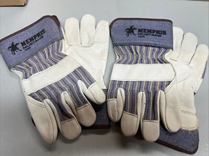 2 PAIRS NEW MEMPHIS GLOVE 1935L MUSTANG PREMIUM GRAIN LEATHER PALM GLOVE LARGE - Picture 1 of 7