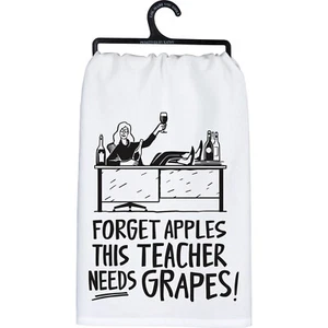 Primitives by Kathy Forget Apple Necesita Uvas Plato de Cocina Toalla 114862 Nueva - Imagen 1 de 3