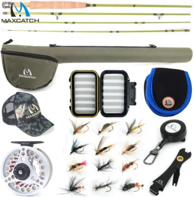 Ultralite Small Stream Fly Fishing Rod Combo 1/2/3WT Rod, Reel, Line Outfit - Image 1 of 4