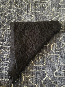Mantilla Chapel Veil 16x37" For Catholic Mass Black Lace Floral Head Covering - Picture 1 of 5