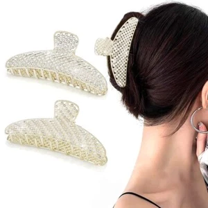Lindo accesorio para el cabello de diamantes de imitación antideslizante con garras de metal 2 piezas - Imagen 1 de 8