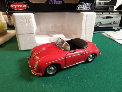KYOSHO 7007 PORSCHE 356A 1600 SPEEDSTER  RED 1:18 In Box Originale  - Immagine 1 di 4