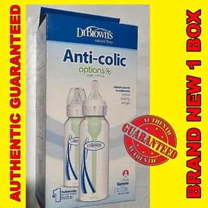 Dr.Brown's Natural Flow Options+ Anti-Colic Bottle 2 pack 8oz Narrow BRAND NEW - Picture 1 of 1
