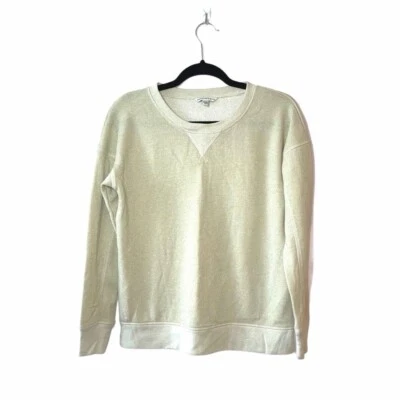 Sudadera Pullover American Eagle Crema y Dorado Metálico Brillante Pequeña Para Mujer’s Foto 1 de 4