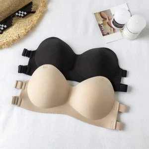 Women Bra Breathable Push UP Bras Seamless Wire Free Solid Lingerie InvisiblA-vm - Picture 1 of 9