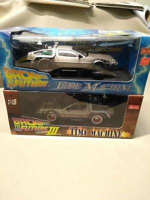 Sun Star 1:18 Diecast original BACK TO THE FUTURE Delorean Time Machine 1 and 3 - Image 1 of 4