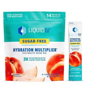 Liquid I.V.® Hydratationsmultiplikator® zuckerfrei - weißer Pfirsich - Hydratationspulver - Bild 1 von 7