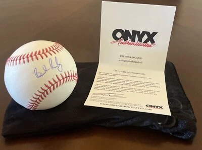 Béisbol autografiado por Brendan Rodgers Colorado Rockies Foto 1 de 3