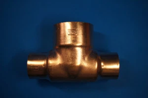 HVAC Copper Fitting Reducing Tee 1-5/8" x 1-5/8" x 2-5/8" ID - Picture 1 of 4