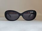 Vintage Cutler And Gross Black Oval Acetate Sunglasses Made In England #601